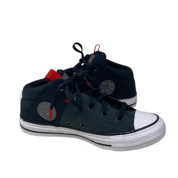 Converse Chuck Taylor Axel Canvas Black Red Mid Top Women Kid Shoe Skate A05424F - Picture 6 of 8